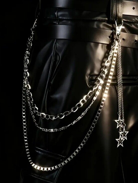 Other - Men's Multi-Chain Waist & Pocket Accessory - Silver